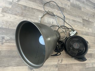 Lámpara d Techo Ovalada Vintage y Ventilador