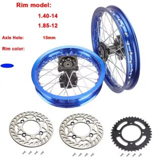 Llantas Pit Bike/Dirt Bike Aleación Azul