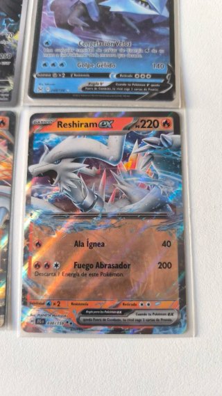 Lote de 6 Cartas Pokémon Reshiram, Zekrom, Kyurem
