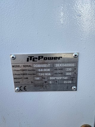 Generador Diésel 8kwa / 6.5kwa ITC Power