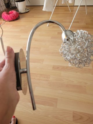 Aplique de pared plateado