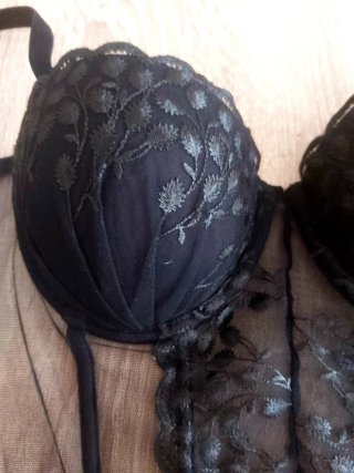 Corsé Bustier Negro Ouno Encaje