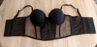 Corsé Bustier Negro Ouno Encaje