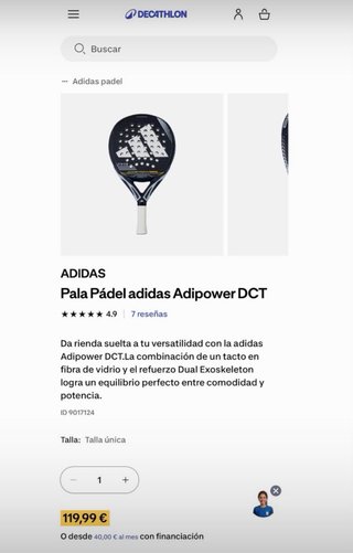Raqueta Padel Adidas Adipower DOT