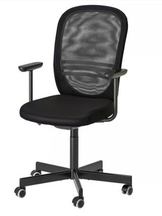 Silla de oficina Ikea negra