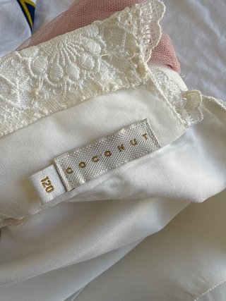 Vestido de Comunión Blanco y Rosa Talla 120