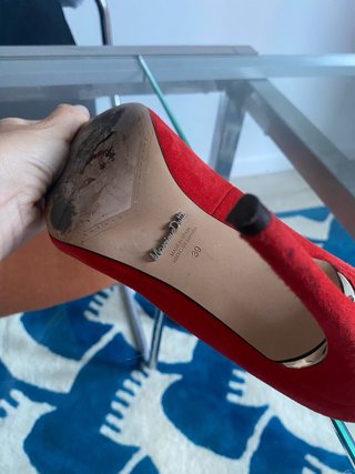Zapatos de tacón Massimo Dutti rojos