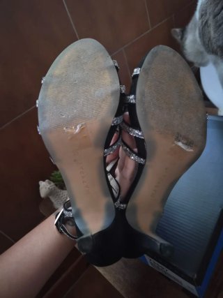 Sandalias Marypaz Negras y Plata Talla 39