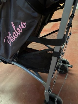 Silla de paseo Asalvo gris y rosa