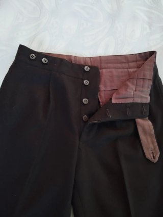Pantaloni lana vintage marrone