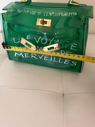 Borsa trasparente verde Un voyage au pays des merv