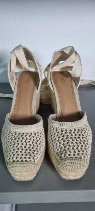 Cuñas Zara Esparto Talla 39