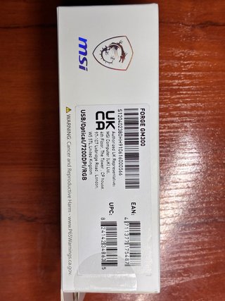 Ratón Gaming MSI FORGE GM300 Nuevo
