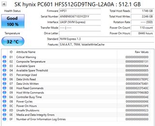 SSD SK Hynix 512GB NVMe M.2 2280 PCIe Gen3x4