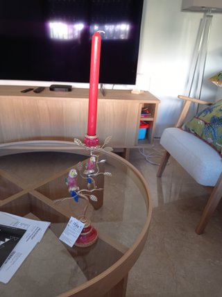 Candelabro de tienda de diseño Loro Rojo