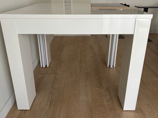 Mesa comedor extensible blanca