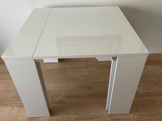Mesa comedor extensible blanca