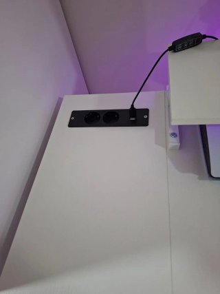 Mesa Gaming Blanca Forma L