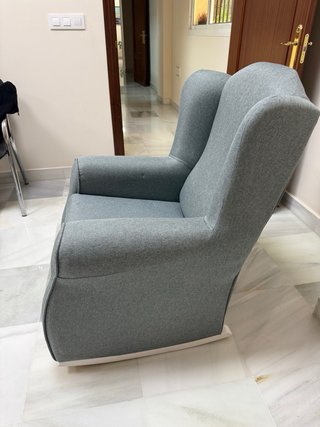 Sillón Mecedora Verde Agua