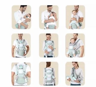 Mochila Portabebés Ergonómica 6 en 1 Gris
