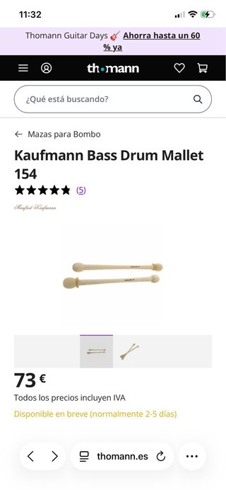 Mazas bombo Kaufmann