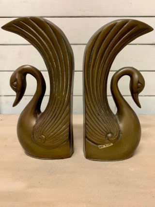 Reposalibros antiguos de latón. Precio la pareja