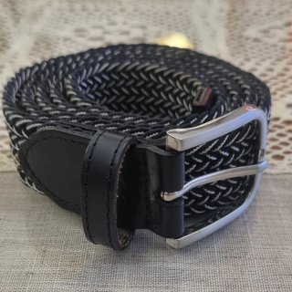 Cinturón elástico trenzado hombre