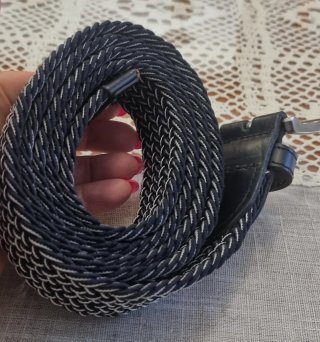 Cinturón elástico trenzado hombre