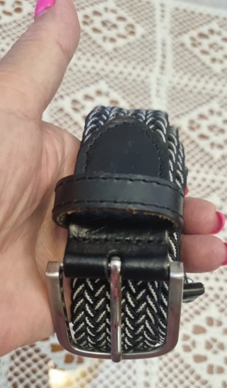 Cinturón elástico trenzado hombre