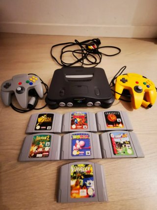 Nintendo 64 con 2 mandos y 7 juegos