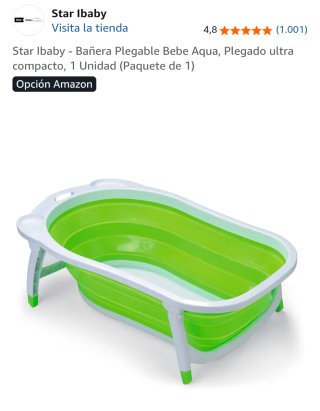 Bañera Plegable Bebé Verde