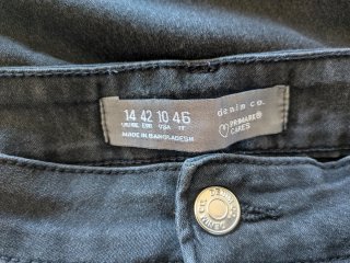 Pantalón vaquero negro mujer Primark Talla 42