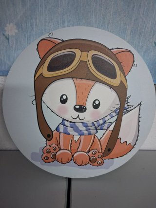 Cuadros Infantiles Redondos Madera
