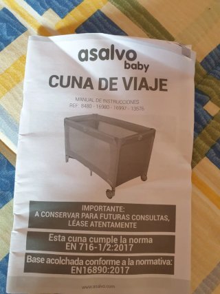 Cuna de viaje Asalvo + colchón