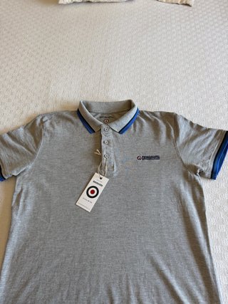 Polo Lambretta Oficial Gris y Azul