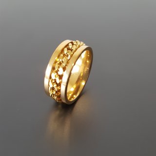 Anillo de Acero Inoxidable Chapado Oro 18K (188)