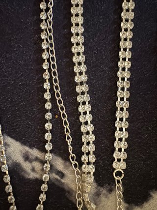 Cinture eleganti argento strass