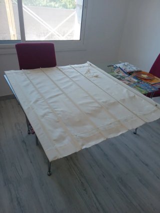 4 Estores de Algodón Beige