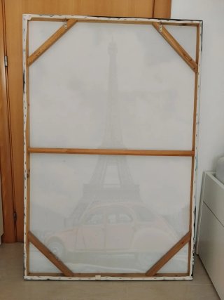 Cuadro Torre Eiffel y Coche 2CV