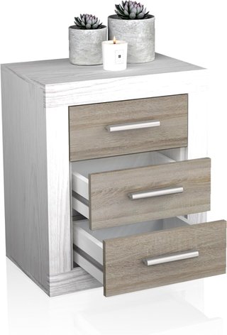 Pack 2 Mesitas Noche Lara Andersen Pino/Gris