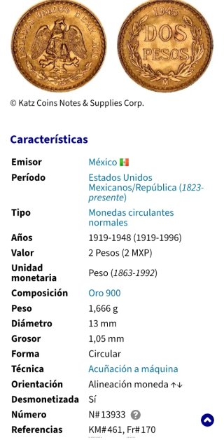 2 PESOS ORO PURO