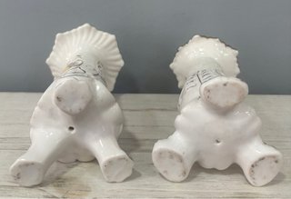 Juego de 2 Candelabros Cerámica