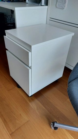 ESCRITORIO IKEA MALM BLANCO+ TABLERO EXTRAIBLE+CAJ