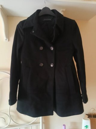 Zara Trench cruzado negro Woman S