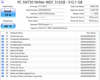 SSD Western Digital 512GB SN730 NVMe M.2