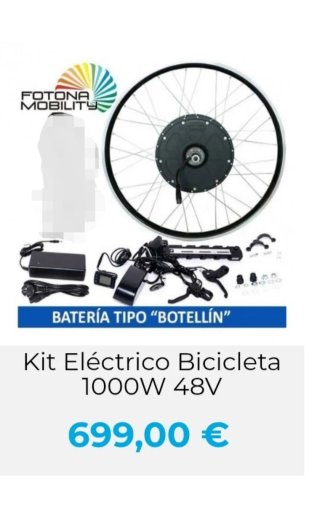 Ebike GT 26" con kit Eléctrico Fotona 1000W 48V