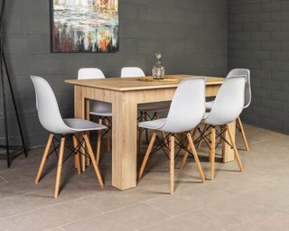 Mesa 140cm + 6 Sillas Comedor