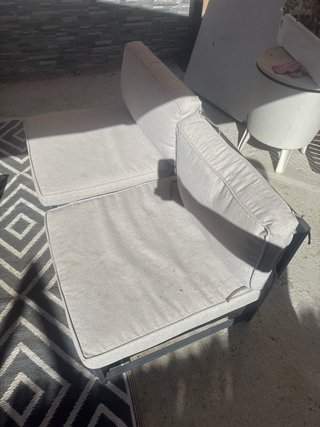 Conjunto Sofás Exterior Metal Beige