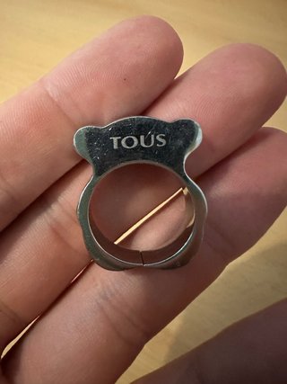 Anillo TOUS Plata Diseño Oso Ajustable