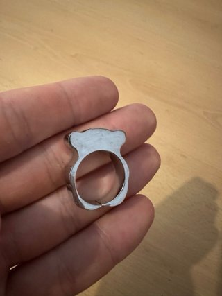 Anillo TOUS Plata Diseño Oso Ajustable